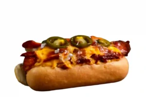 Bacon Cheddar Hot Dog Grilled