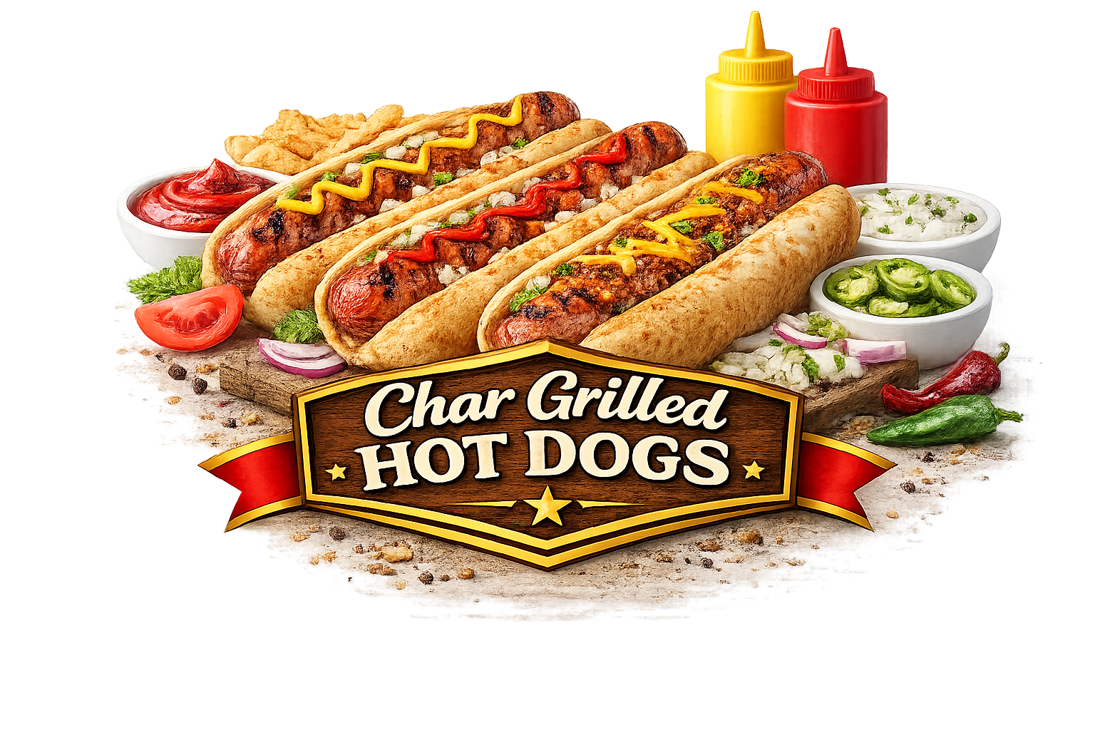 Char Grilled Hot Dog