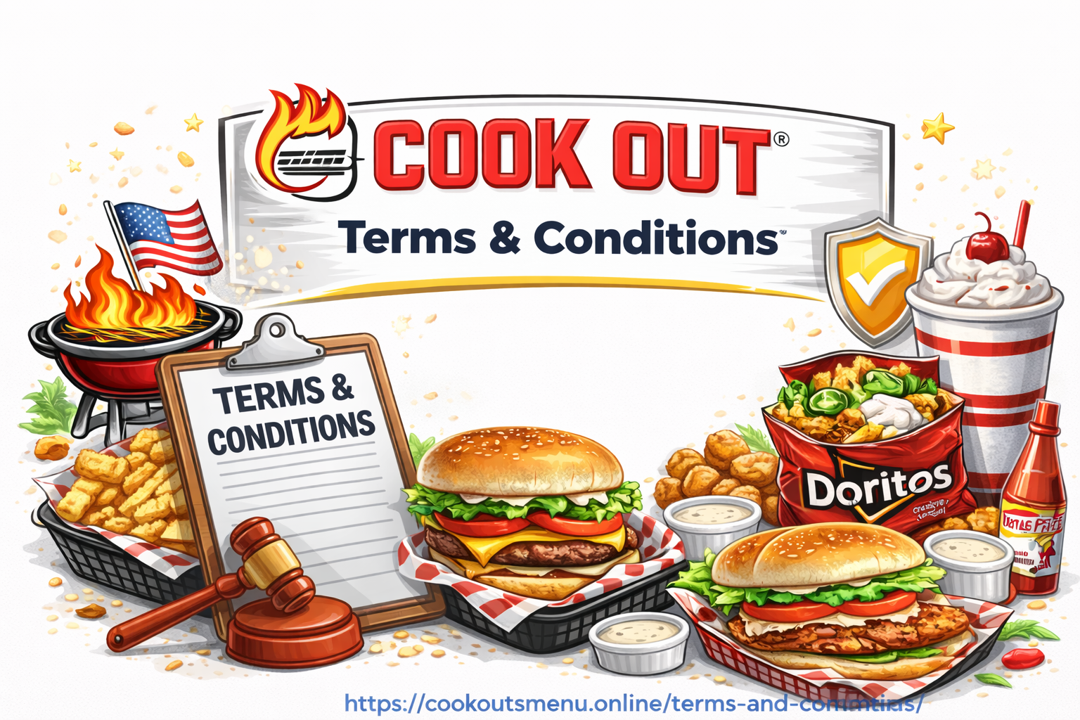Cook Out Menu - Terms and Conditions