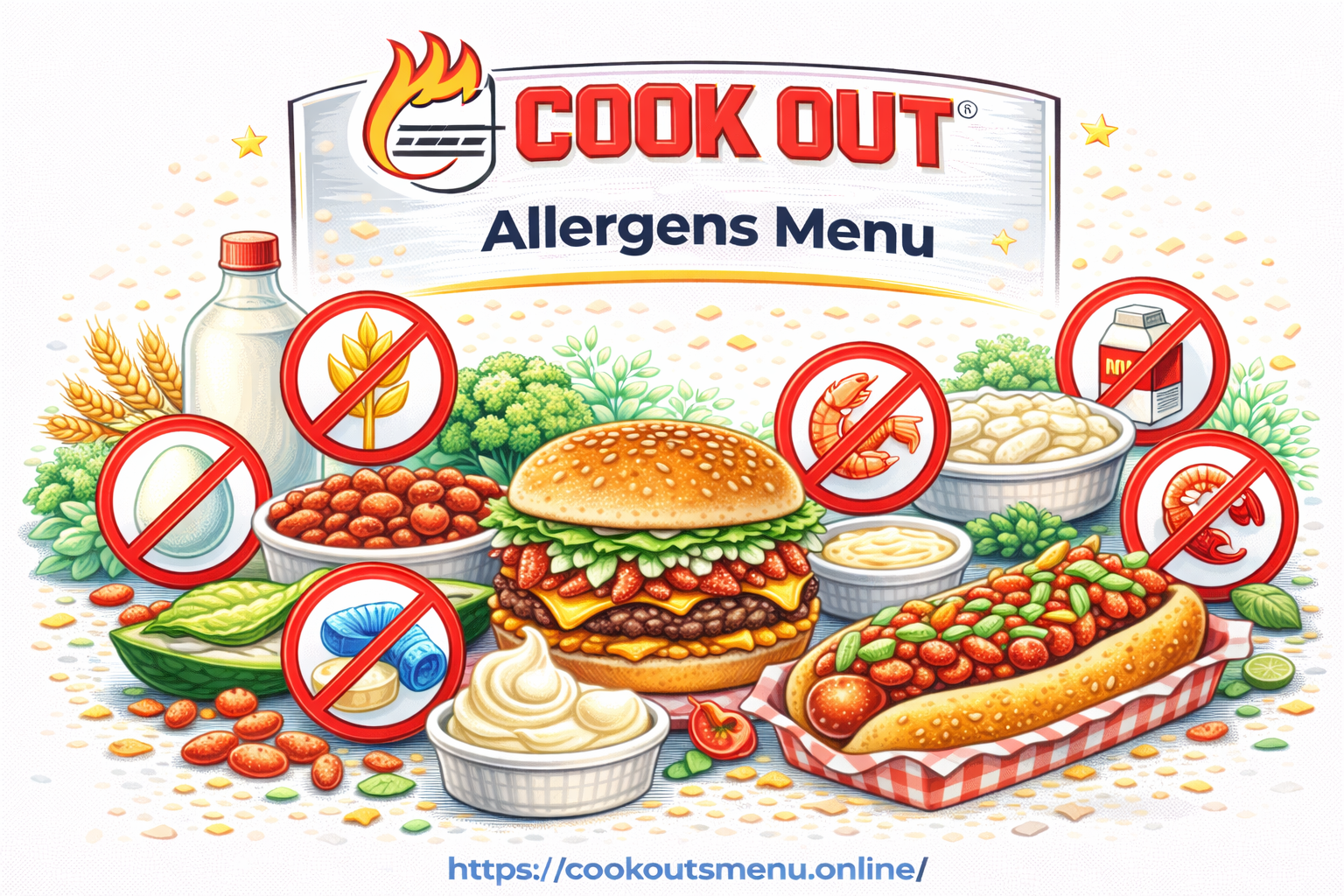 Cook Out Allergens Menu
