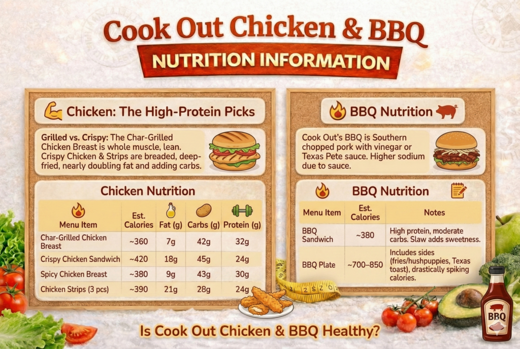 Cookout Chicken & BBQ Nutrition Facts
