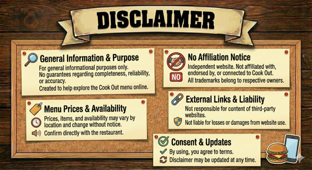 Cookout Disclaimer