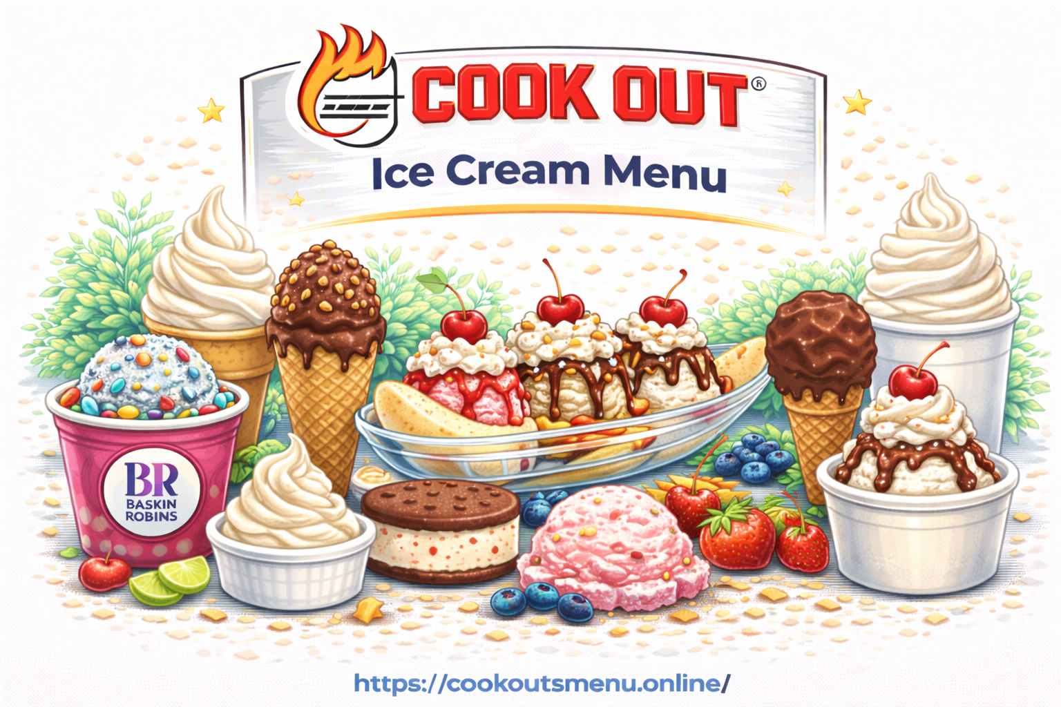 Cook Out Ice Cream Menu