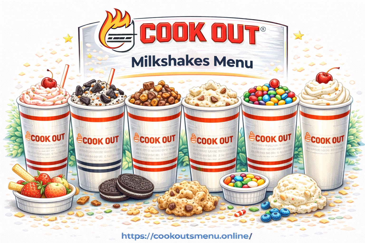 Cook Out Milkshakes Menu