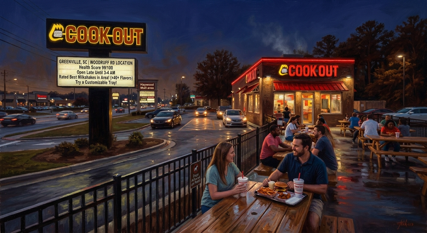 Evening-at-CookOut-on-Woodruff-Road-Greenville-SC